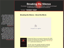 Tablet Screenshot of breakingthesilencemovie.com